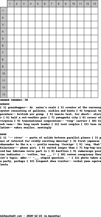 Diagramless Crosswords - puzzle 2