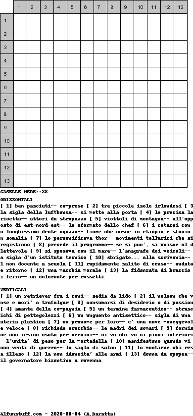 Cruciverba senza schema schema 4